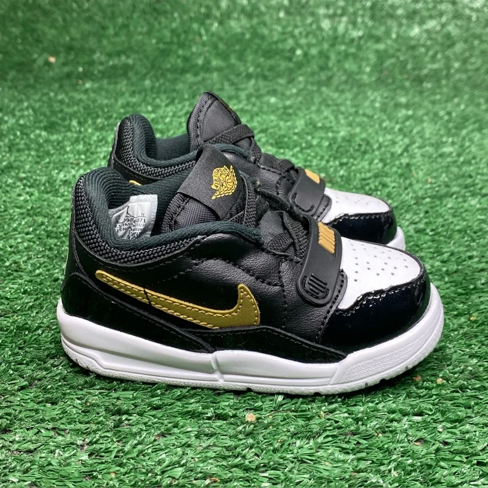 Nike Jordan Legacy 312 Low Sneakers (TD)‎ CD9056-071 Black Gold Toddler 5C - NEW
